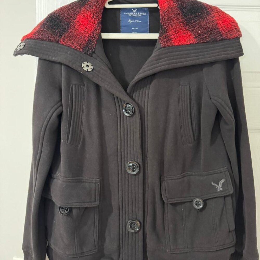 American Eagle Outfitters Women's Fleece Jacket Black Size M